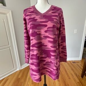 Denim & Co. Active Camo Printed Tunic w Pockets Size  XS